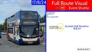 Scottish Half Marathon Shuttle Musselburgh to Newcraighall • E400MMC 10523 SN16OMK • FRV 17824 [upl. by Datnow]