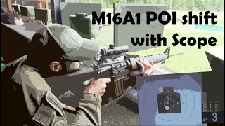 300m M16A1 With Scope  Bipod vs Sling vs Rested Point of Impact Change [upl. by Aniluap]