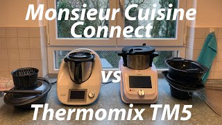 Vergleich LIDL Monsieur Cuisine Connect amp Thermomix TM5  Kochen gefüllte Paprika mit Reis [upl. by Ihel]