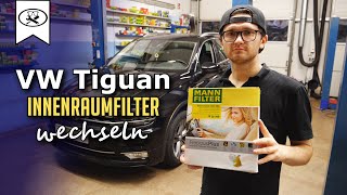 VW Tiguan II Innenraumfilter wechseln  VW Tiguan changing the cabin filter  VitjaWolf  Tutorial [upl. by Olinde]