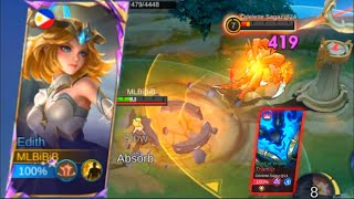 SORRY THAMUZ 😅 EDITH NO COUNTER AMAZING MOMENTS RANK GAMEPLAY  EDITH EXPLANE  MLBB [upl. by Dlaregztif361]