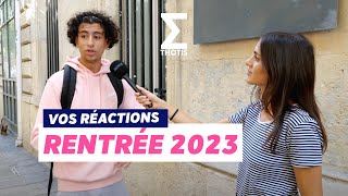 RENTRÉE 2023  VOS RÉACTIONS [upl. by Nosduj]