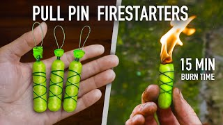 How to Make the Ultimate Survival Pull Pin Firestarter – 15 Min Burn [upl. by Reffotsirhc855]