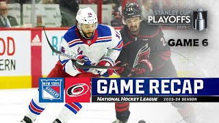 Gm 6 Rangers  Hurricanes 516  NHL Highlights  2024 Stanley Cup Playoffs [upl. by Akvir]