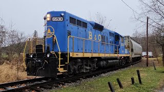 West Virginia Central Freight Train in Belington WV [upl. by Wickner]