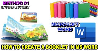 how to create a booklet in Microsoft word English Stories book Small Books [upl. by Jehu739]