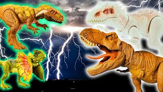 Rajasaurus vs Ankylosaurus vs Triceratops vs Yangchuanosaurus vs Megalosaurus vs TREX Dino line up [upl. by Irneh]