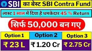 50000 से 275 Cr कैसे   SBI का बेस्ट SBI Contra Fund [upl. by Razal]