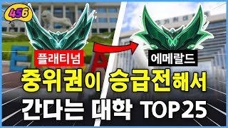 중위권이 입시 경쟁해서 가는 대학 TOP25 취업률등록금경쟁률 [upl. by Sherwood554]