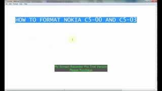 How to Format Nokia C500 And C503 [upl. by Innek]