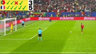 Portugal vs France 35 Full PenaltyShootout EURO 2024 QuarterFinal [upl. by Memberg170]