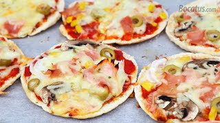 Pizza ¡en 8 minutos con Pan de Pita [upl. by Yelsel]