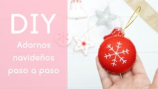 Cómo hacer adornos navideños en fieltro  DIY MOLDES GRATUITOS [upl. by Kreis]