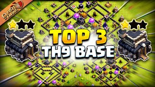 th9 base with linkToP 3 diamond base Clash of Clans [upl. by Esina826]