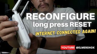 Modem RESET configure bring back INTERNET [upl. by Nolrak587]