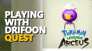 Playing with Drifloon Pokemon Legends Arceus [upl. by Ydoc]