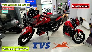 2024 TVS Apache RTR 160 2v in red colour tvsapachertr1602v tvs apache bike automobile [upl. by Eremihc234]