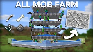 Minecraft All Mob Farm  10000 Items Per Hour  Easy Build [upl. by Bob217]