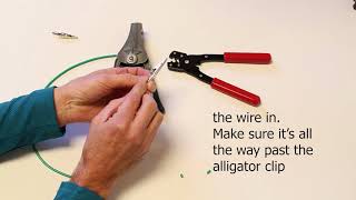 How to properly crimp an alligator clip onto a wire [upl. by Nymrak]