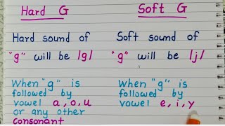 Two sound of ‘g’  hard ‘g’ and soft ‘g’ [upl. by Barnaby]