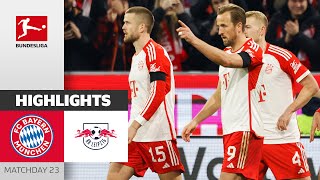 Kane To The Rescue  Bayern München  RB Leipzig 21  Highlights  Matchday 23 – Bundesliga 2324 [upl. by Mosley]