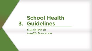 Guideline 5 Health Education [upl. by Norty659]