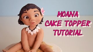 Disneys Moana cake topper fondant  oceania  vaiana in pasta di zucchero torta [upl. by Mcginnis494]