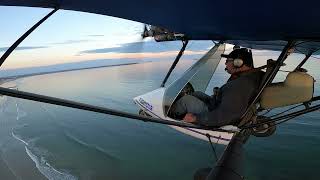 Flightstar Ultralight  Old Orchard Beach with Roger and his Kolb Ultralight Sunset Beaches [upl. by Berti]