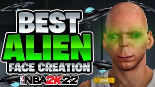 NEW BEST ALIEN FACE CREATION TUTORIAL in NBA 2K22 LOOK LIKE A ALIEN DRIBBLE GOD NBA 2K22 [upl. by Enoek681]