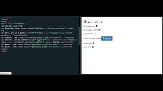 wt  41  Using Glyphicons  Glyphicon in Bootstrap3  Using icons in Bootstrap5 [upl. by Eadmund]