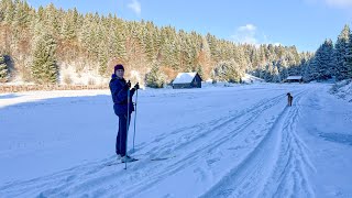 Skijanje u Gorskom kotaru  Crosscountry skiingZagmajna [upl. by Rapsac]