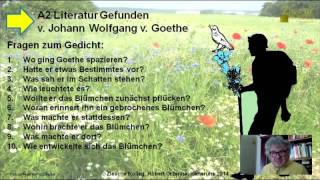 A2 Fragen zum Verständnis Deutsche Lit Goethe Gefunden [upl. by Shayna292]