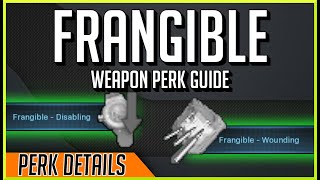 Ultimate Weapon Perk Guide Frangible Disabling And Wounding Secretly Buffed [upl. by Prouty421]