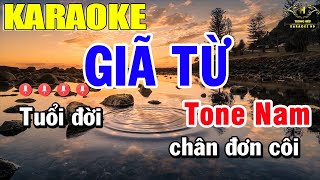 Giã Từ Karaoke Tone Nam Nhạc Sống  Trọng Hiếu [upl. by Ardnoed]