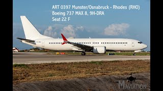 SmartLynx Malta Boeing 737 MAX 8 Munster  Osnabruck FMO  Rhodes RHO [upl. by Ycnej897]