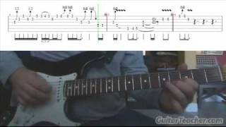 How to play Stevie Ray Vaughans quotTexas Floodquot  Intro GuitarTeachercom [upl. by Oicnoel]