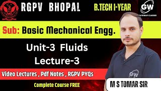 Lec3 II Unit3 II FluidsII Basic Mech Engg II BME II RGPV II Gateway Classes [upl. by Acirred332]