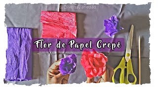 Como Hacer Flores de Papel Crepé [upl. by Zasuwa800]