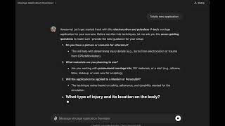 Moulage Application Developer assistant Chat GPT [upl. by Gnex]