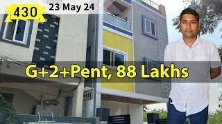 Video No430  G2Pent house sale for 88 Lakhs near Ghatkesar Hyderabad [upl. by Ahsiekel]