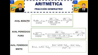 ARITMETICA FRACCION GENERATRIZ [upl. by Nathanil]