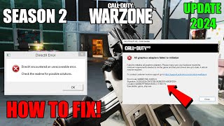 How To Fix Warzone 3 Season 2 GameShipexe error and DirectX crashing [upl. by Htiek]