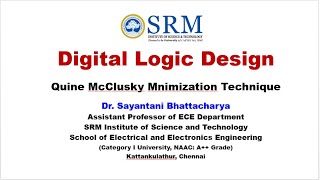 Digital Logic Design Quine Mccluskey Technique [upl. by Adaynek]