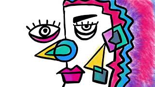 Draw Cubism Picasso inspired portrait  Cubism art lesson  Cubist face drawing [upl. by Budd956]