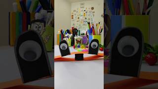 cute frog 🐸 using paper sheet and bottle capkids activity craft video amazingcraft diy shorts [upl. by Dinerman]