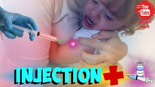 Injection Baby Crying  Injection Fear Crying Daughter [upl. by Nievelt329]