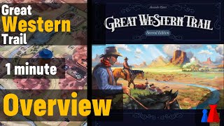 Great Western Trail  Second edition 1 minute Overview  Peaky Boardgamer [upl. by Toddy]