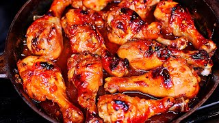 Honey Garlic Baked Chicken Drumsticks Recipe  Easy Baked Chicken Dinner [upl. by Runkel123]