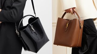 Saint Laurent Le 37 small mini leather bucket bag YSL bags [upl. by Eaj]