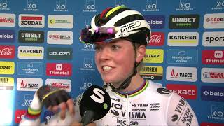 Fem van Empel wint Flandriencross quotvoordeel om op dit parcours alleen te rijdenquot [upl. by Nrubliw]